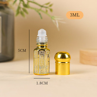 Flacon roll-on pour huiles essentielles 3ml 6ml 12ml, flacon octogonal vide avec bouchon à vis pour application de massage, échantillons et tubes en verre pour lèvres
