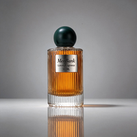 Flacon de parfum en verre cylindrique avec bouchon magnétique vert, 40 ml, 100 ml, emballage de flacon de parfum vide, flacons de parfum pour femmes, OEM ODM