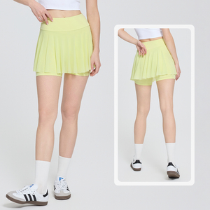 LVD222 Jupes de haute qualité pour femmes qui évacuent l'humidité Jupes actives 2-en-1 Poches Sports Yoga Athletic Pickleball Jupes - Product Image 5