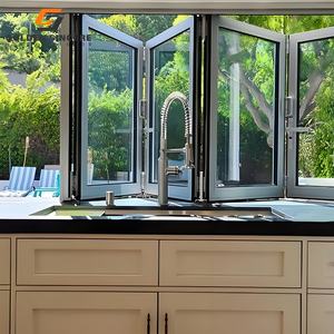 Fenêtre pliante en aluminium à cadre noir GS pour maisons contemporaines - Product Image 1