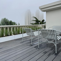 Moderne Outdoor WPC-Terrassendielen, Verbundbodenbelag, Wasserdicht, Feuerfest, Umweltfreundlich, für Pool, Balkon, Garten, Gehweg, Einfache Montage