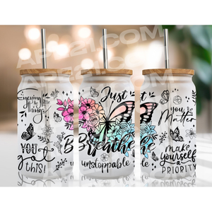 Bicchieri Motivazionali con Coperchio e Cannuccia da 20oz - Product Image 1