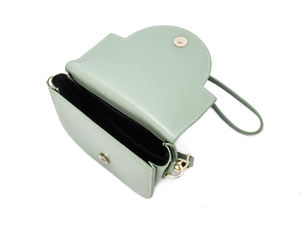 Elegante Bolso Bandolera de Cuero Genuino de Alta Calidad, Color Verde Menta, Bolso de Hombro Funcional para Mujer, Bolso de Viaje - Product Image 5