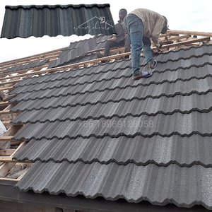 Lámina de techo de aluminio galvanizado para el hogar, azulejos de techo doblados de Metal con revestimiento de piedra negra de bajo coste, para toda la vida, Nueva Zelanda - Product Image 6