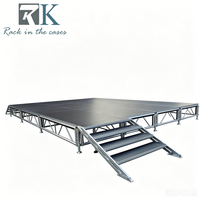 Scène d'événement extérieure durable avec escalier, plateforme modulaire, scène de concert