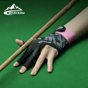 XG77 Custom Durable Non-slip Breathable 3 Finger Golov Ejoy Billiard Accessories Snooker Gloves For Professional Table Player