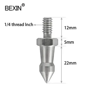 BEXIN מקצועי צילום חיצוני מצלמה אביזרי 1/4 "חדרגל מתכת נייל חצובה רגל בורג