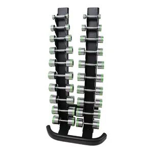 खड़ी भंडारण डम्बल रैक वाणिज्यिक 10 जोड़े डम्बल धारक रैक टॉवर डम्बल रैक स्टैंड बिक्री के लिए सेट
