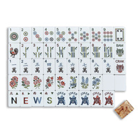 Juego de Mahjong Portátil, Ecológico y Duradero, 160 Fichas de Mahjong para Noche de Juegos en Familia, Regalo para Adultos
