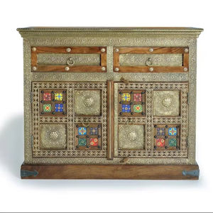 Organisateur de maison buffet latéral armoire d'angle armoires de cuisine meuble de télévision salon stockage couleur noire fait à la main en gros - Product Image 1