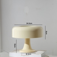 Lampe de table LED en forme de champignon orange, décoration d'intérieur moderne minimaliste nordique, veilleuse de chevet, interrupteur à bouton USB, intensité réglable, salon