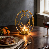 Porte-bougie en fer noir, design industriel minimaliste, décoration de Noël et de mariage, accessoire artisanal exclusif en forme de LOVE pour la maison