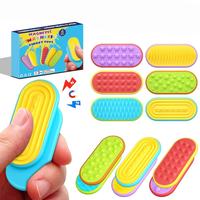 Lot de 6 jouets magnétiques de décompression pour enfants avec silicone texturé sensoriel pour soulager le stress