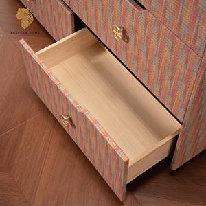 Armoire moderne en bois commode domestique simple buffet en cuir armoire avant <span class=keywords><strong>de</strong></span> <span class=keywords><strong>lit</strong></span> <span class=keywords><strong>de</strong></span> chambre haute en bois massif - Product Image 3