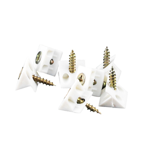 Attache de panneau arrière en plastique Jiufa, support d'étagère à 45 degrés, pièce de fixation de meuble, connecteur d'angle - Product Image 2