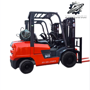 Chariot élévateur TOYOTA FGZN30 3 tonnes d'occasion, importé du Japon, moteur 1DZ-2, machine d'occasion, moteur GPL avec déplacement latéral. - Product Image 1