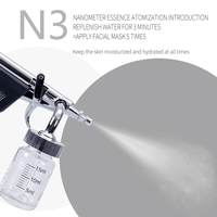 Dispositivo de Oxígeno Jet Peel para el Cuidado Facial y Rejuvenecimiento de la Piel con Luz LED y Función de Microdermoabrasión, Pistola Rociadora