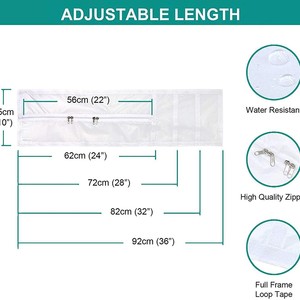 Tissu d'étanchéité pour climatiseur portable 92x25cm, joint de fenêtre pour accessoire de refroidisseur évaporatif - Product Image 4