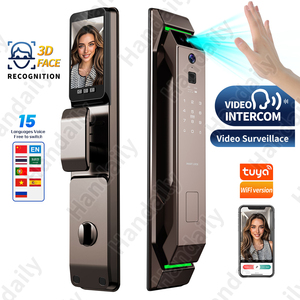 方便智能门锁面部识别指纹卡解锁塞拉杜拉智能数字锁，带家用摄像头 - Product Image 1