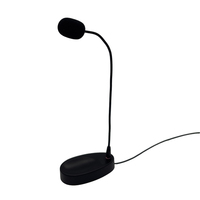 Microphone de bureau professionnel USB-C à col de cygne filaire avec bouton de sourdine pour conférences informatiques et enregistrement de jeux
