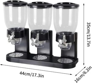 Hotselling Indispensable Double Dry Food Dispenser Cereal Candy Container <b>Kitchen</b> Rice Nuts Countertop Multi-functional 6-10L - Product Image 2