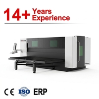 Machine de découpe laser à fibre HONGNIU 3015 avec grande table de travail 1500x3000mm, découpeuse laser CNC pour métaux, conception fermée pour tôles