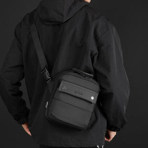 WePower Men's Messenger <b>Bag</b> <b>Large</b> Nylon Durable Business Travel Shoulder <b>Bag</b> Solid Color <b>Black</b> - Product Image 4