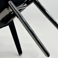 Chaises de salle à manger de style italien en acier inoxydable de luxe, revêtement en tissu, design minimaliste non réglable, meubles pour la maison