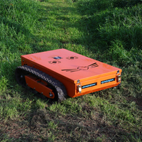 Usage domestique Mini essence télécommande batterie électrique Robot tondeuse à gazon tracteur Mini automatique tondeuse à gazon sur chenilles