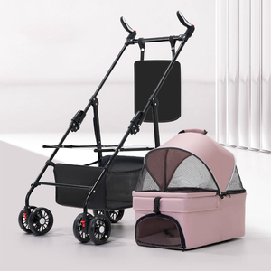 Passeggino Pieghevole Leggero <span class=keywords><strong>per</strong></span> Animali Domestici con Chiusura a Cerniera e Design Staccabile, Capacità 15kg <span class=keywords><strong>per</strong></span> Cani e Gatti di Piccola e Media Taglia - Product Image 5