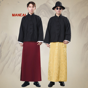 Costumes traditionnels chinois Tang, costumes de scène pour propriétaires, costumes d'Halloween, Tai Chi, Kung Fu, uniformes de la dynastie Qing, ensemble oriental - Product Image 1