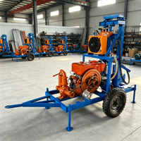 Machine de forage de puits d'eau automatique avancée de 200 m avec compresseur d'air pour roches dures