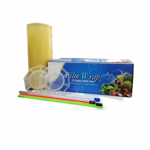 Rotoli di pellicola <span class=keywords><strong>trasparente</strong></span> riutilizzabile <span class=keywords><strong>estensibile</strong></span> con taglierina scorrevole per un taglio rapido per il servizio di ristorazione della cucina del ristorante - Product Image 1