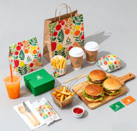 Emballage à emporter personnalisé de qualité alimentaire, contenants alimentaires jetables en papier, boîtes à frites, boîtes à poulet frit