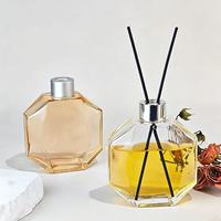 Bouteille en verre vide de 200 ml pour diffuseur de parfum à bâtonnets, design polygonal tendance