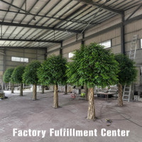 Arbre artificiel de banian réaliste et ignifuge, grand arbre de banian ficus pour la décoration commerciale, les designers d'intérieur, les hôtels, les restaurants, les centres commerciaux