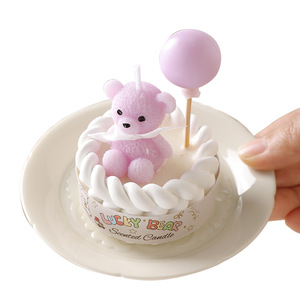 Macaron Cute Bear Balloon Smokeless Candles, Cake Decor for Baby One-Year-Old, Birthday & Wholesale Favors - Product Image 5
