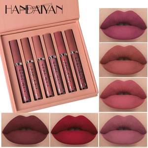 <span class=keywords><strong>HANDAIYAN</strong></span> Juego de 6 Labiales Líquidos de Moda, Brillo Labial Natural Hidratante, Resistente al Agua, Acabado Terciopelo, en Caja de Regalo - Product Image 2