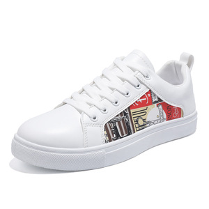 Nuevos zapatos de hombre a la moda que son versátiles. Versión coreana. Zapatillas bajas para niños. Zapatillas blancas informales. - Product Image 5