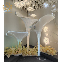 Nouvel arrivage de grande trompette lumineuse fleur support lumineux toile de fond créative décoration de scène pour la fête de mariage