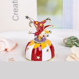 SHINNYGIFTS <span class=keywords><strong>Caja</strong></span> <span class=keywords><strong>de</strong></span> música <span class=keywords><strong>de</strong></span> payasos <span class=keywords><strong>de</strong></span> Metal pequeña pintada a mano, regalo Musical <span class=keywords><strong>de</strong></span> melodía esmaltada para niños, <span class=keywords><strong>caja</strong></span> <span class=keywords><strong>de</strong></span> música decorativa para el hogar - Product Image 4