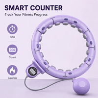 Cercle d'entraînement lesté réglable pour amincissement corporel, anneau de fitness intelligent détachable pour exercices abdominaux et de la taille
