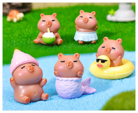 Mini figurine créative 3D mignonne de dessin animé Kapibala, poupée en résine Capybara, jouet promotionnel pour enfants et adultes, cadeau surprise