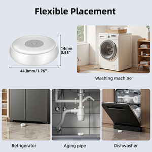 Detector de Água Portátil Sem Fio Zigbee ABS IP66 à Prova d'Água com Alcance de 80m para Sistema de Segurança Residencial Inteligente Aplicativo Tuya Smart - Product Image 3
