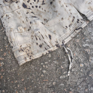 Shorts Bermuda <span class=keywords><strong>para</strong></span> <span class=keywords><strong>Hombre</strong></span>, Holgados, Rectos, <span class=keywords><strong>con</strong></span> Bolsillos Tipo Cargo, Diseño de Leopardo Personalizado, 100% Algodón de Alta Calidad, Venta al Por Mayor - Product Image 4