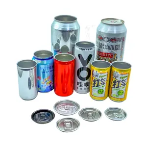Transparent Custom 500ml 330ml 12oz 250ml 200ml White Print Round Aluminum Can For Beer Beverage Juice Soda Soft Drink Packaging