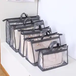 Bag Storage Dust Bag Transparent Sorting And Protective Cover Wardrobe Dustproof And Moisture-proof Hanging Storage Bag