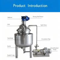 Cuve d'émulsification et d'homogénéisation en acier inoxydable pour la production de sauces, vinaigrettes, mayonnaises et crèmes