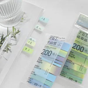 Adesivi colorati con etichette all'ingrosso degli studenti con indice autoadesivo Morandi Memo Pad e adesivi con segnalibro per studenti - Product Image 2