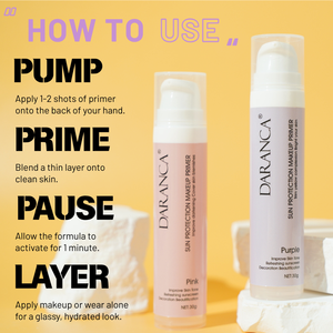 DARANCA Melhor <span class=keywords><strong>Primer</strong></span> SPF30 PA+++ para Pele Seca e Madura - Creme Hidratante com Extrato de Girassol, Vitamina E, Minimizador de Poros, Textura Sedosa - Product Image 6